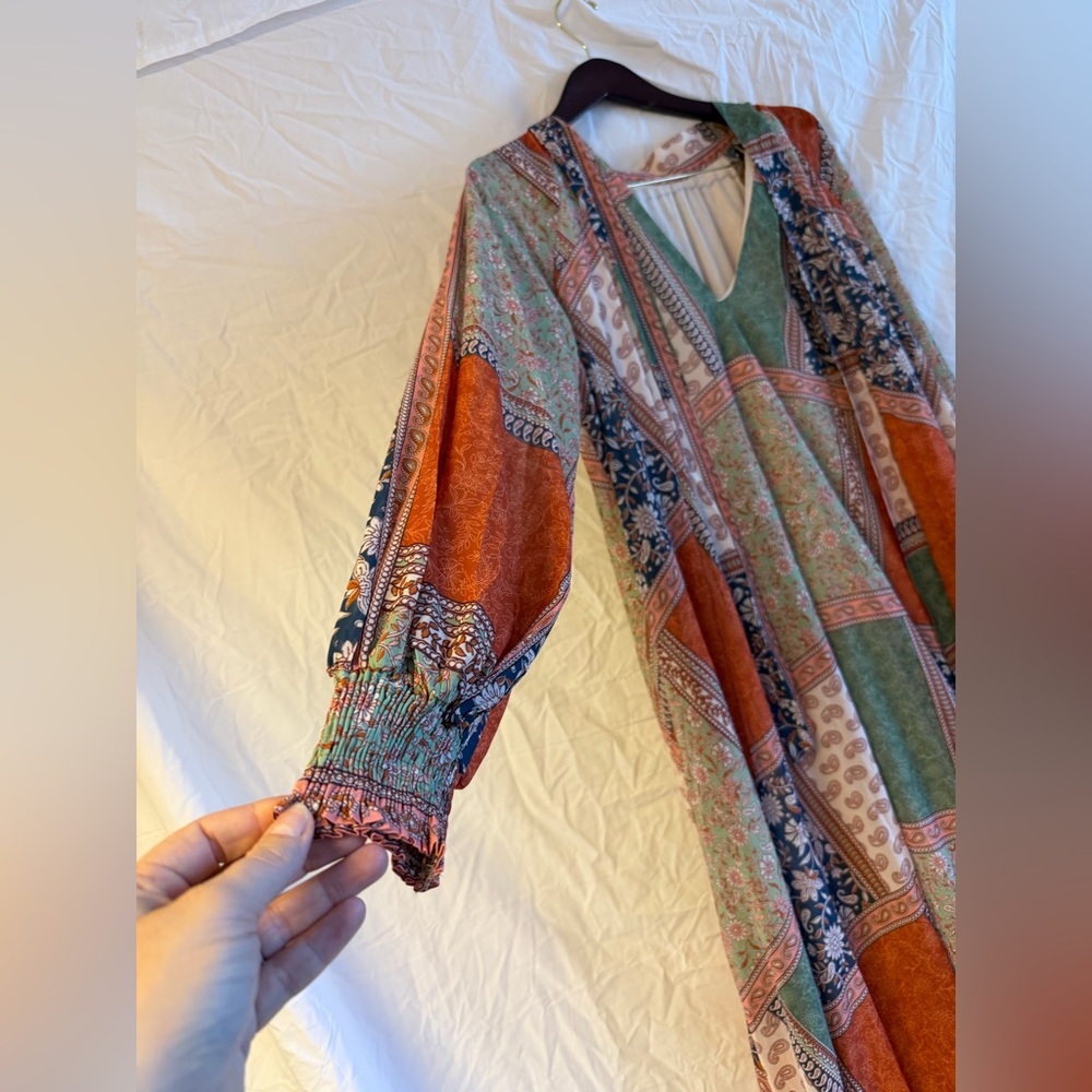 Aura Multicolor Patchwork Maxi Dress - image 2